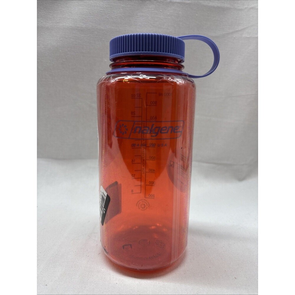 Nalgene Sustain 32 oz Wide Mouth Water Bottle Red BPA/BPS Free New